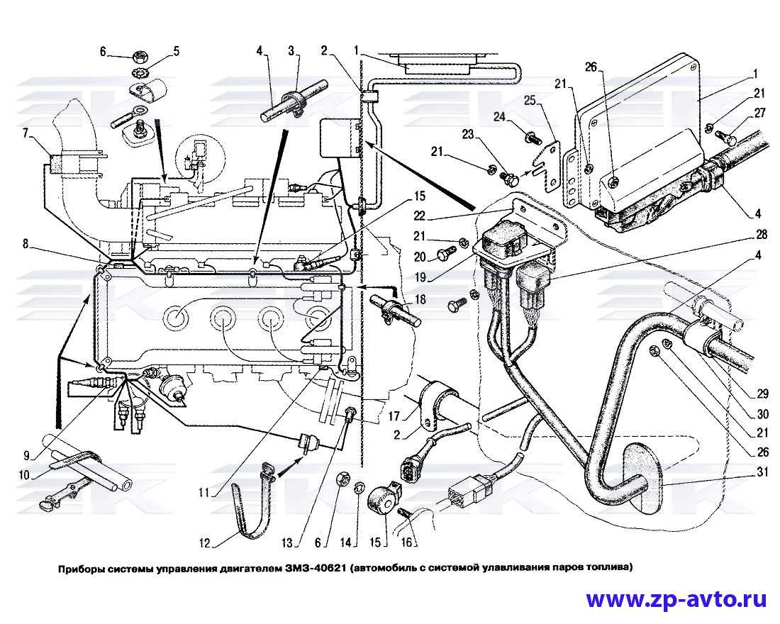 Схема охлаждения двигателя крайслер волги 31105