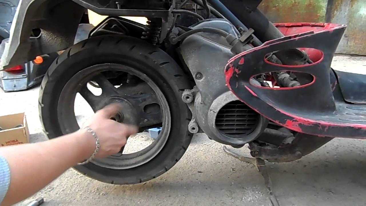 Колеса для скутера, инструкция по снятию переднего и заднего колеса скутера, видео
