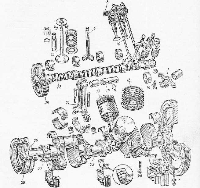 Автомобильный двигатель зил-130 (а. м. кригер) - 1973 год