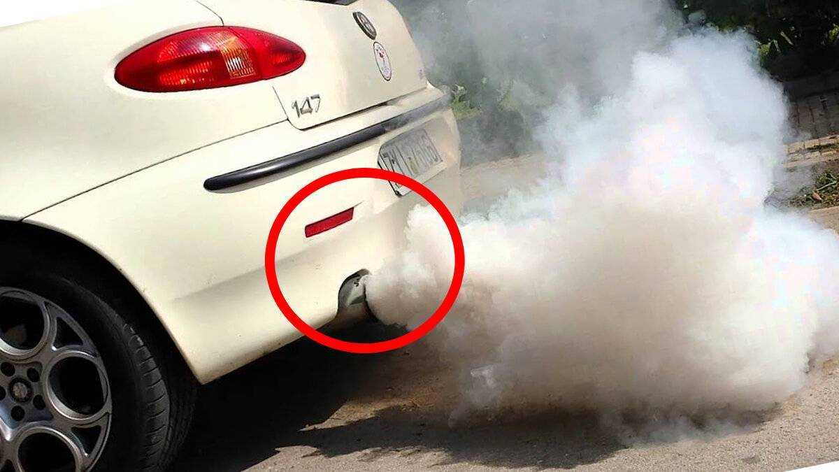 Почему дымит двигатель белым дымом и воняет
