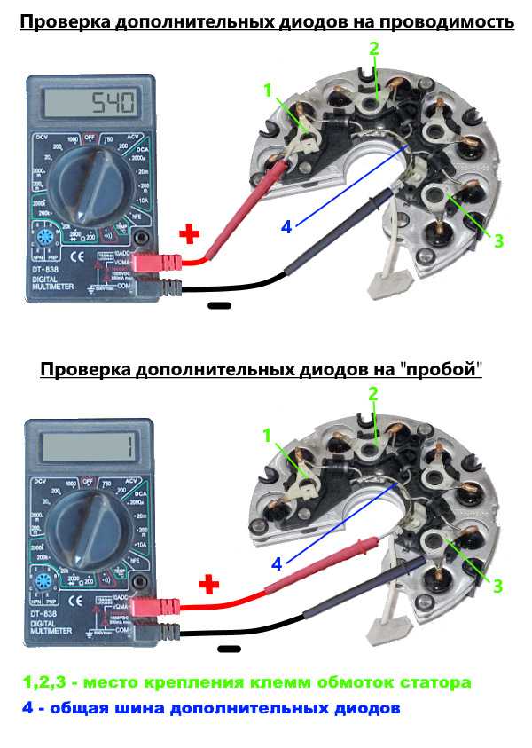 Как проверить диодный мост генератора мультиметром — auto-self.ru