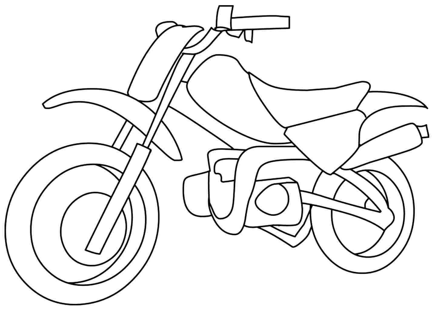 Мотоцикл для раскрашивания для детей